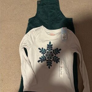 Cat & Jack White and Teal Kids Matching Set